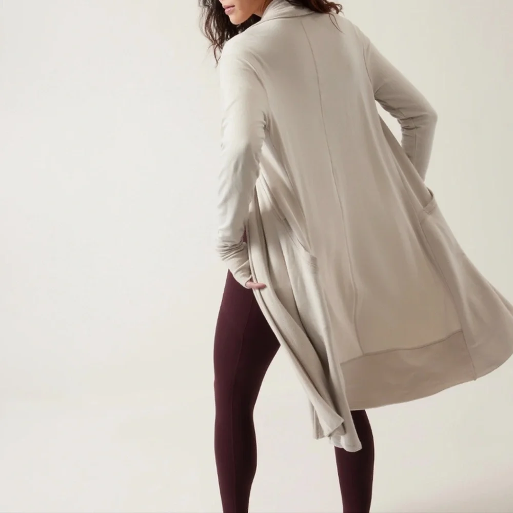 Athleta Cream Knit Cardigan Sweater - Picture 3 of 4